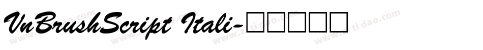 VnBrushScript Itali字体转换